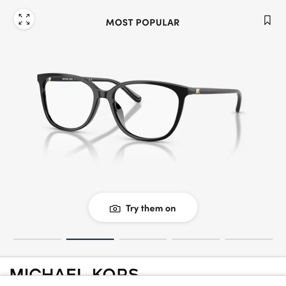 Michael Kors Black and Gold Cat-Eye Optical Frames
